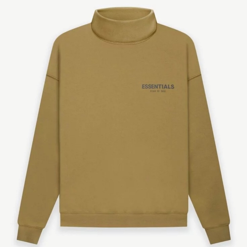 Essentials Fear Of God Mockneck Amber Pullover Sweatshirt
